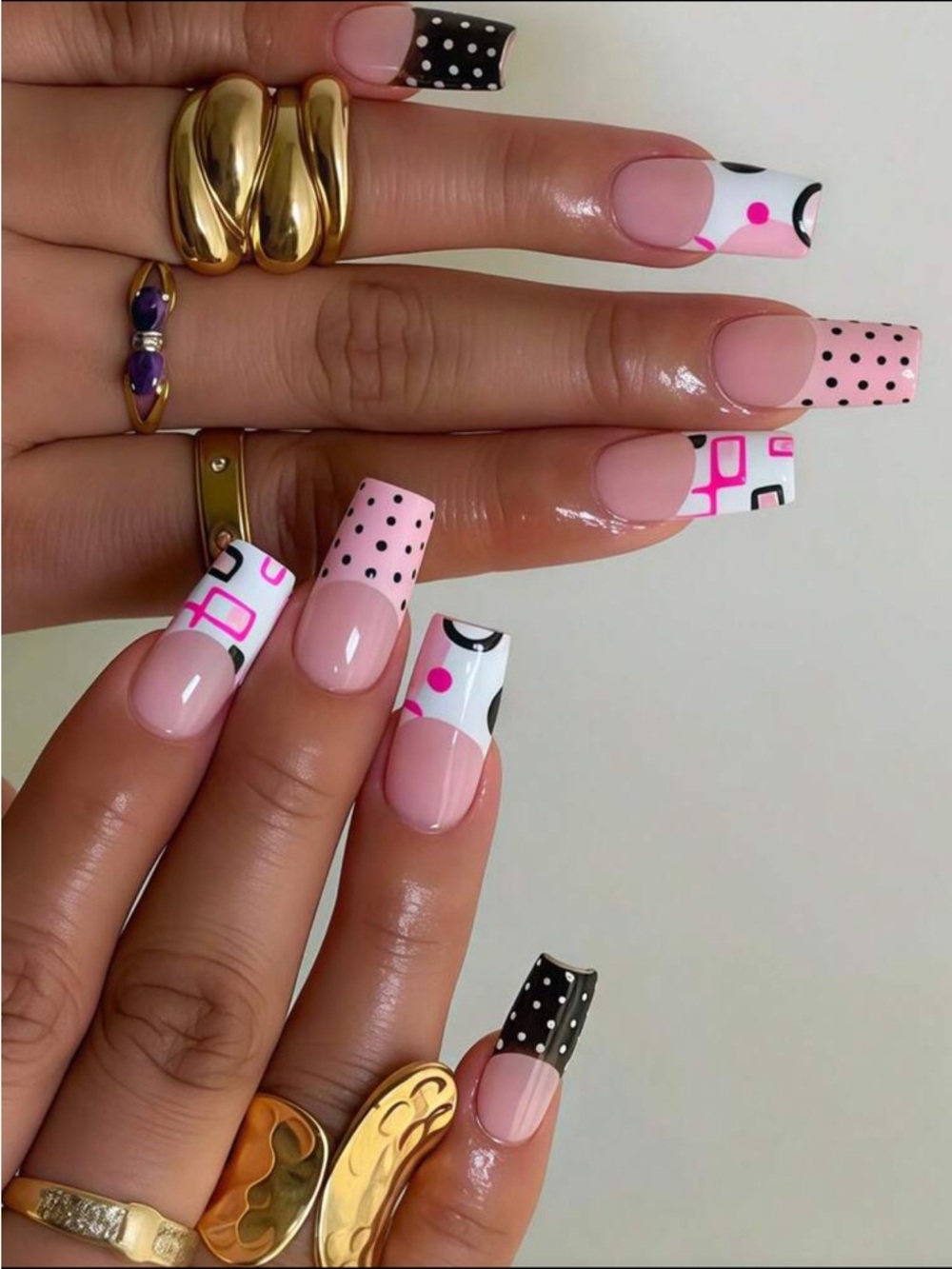 Polka Dot Abstract Nails NWT